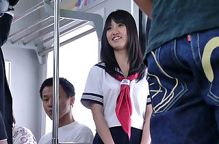 Alluring schoolgirl likes about take responsibility nearby trains